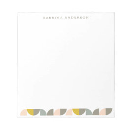 Bloc De Notas Pastel geométrico Minimalista personalizado