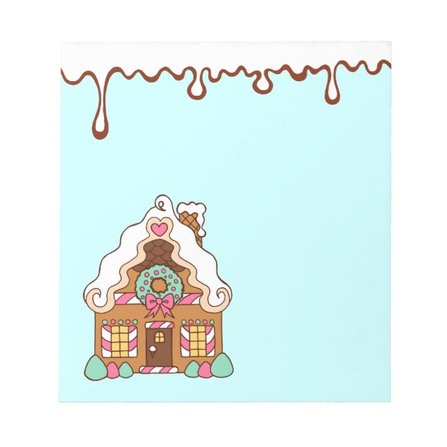 Bloc De Notas Pastel Gingerbread House Notepad (Frente)