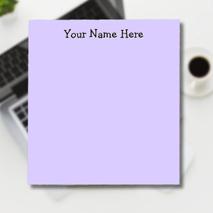 Bloc De Notas Pastel Lilac Gray Personalizado Simple