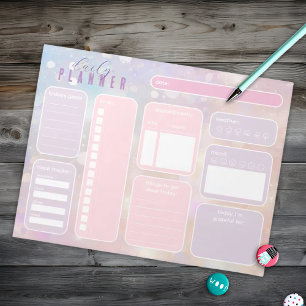 Bloc De Notas Pastel Pink Girly Cute Daily Planner