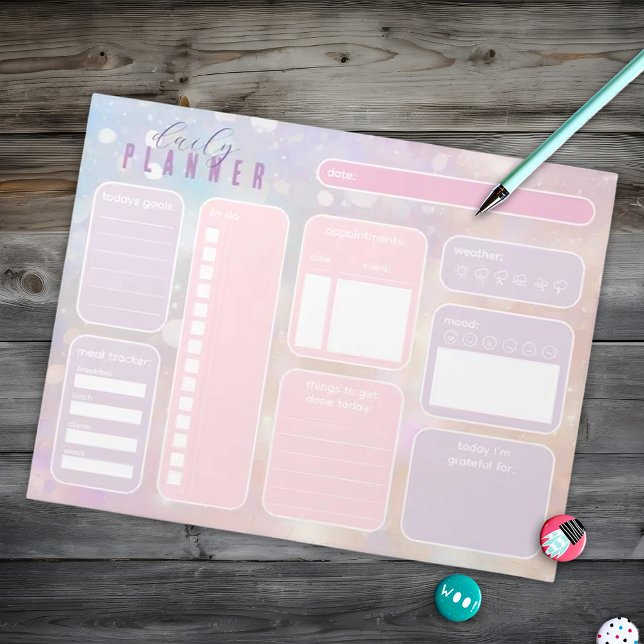 Bloc De Notas Pastel Pink Girly Cute Daily Planner (Subido por el creador)