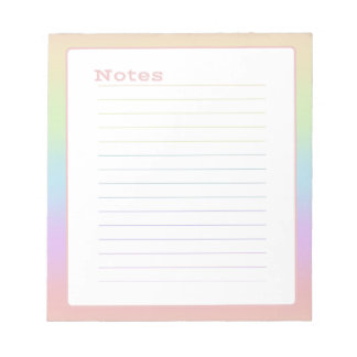 Bloc De Notas Pastel Rainbow