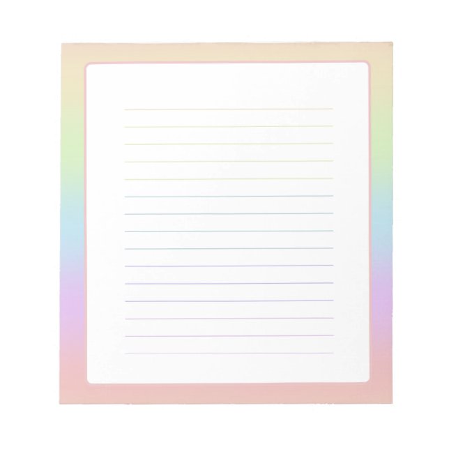 Bloc De Notas Pastel Rainbow Notepad (Frente)
