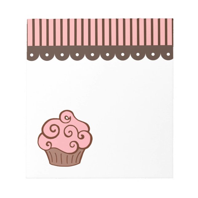 Bloc De Notas Pastel rosa Cocina Panadería Regalo de Notepad (Frente)