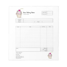 Bloc De Notas Pastelería Pastelería Panadería Formulario de Fact