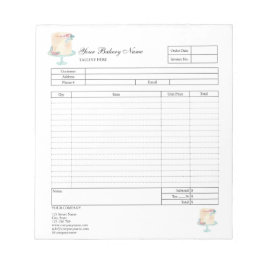 Bloc De Notas Pastelería Pastelería Panadería Formulario de Fact