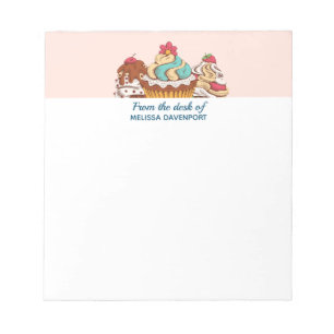 Bloc De Notas Pasteles de estilo retro postre dulce