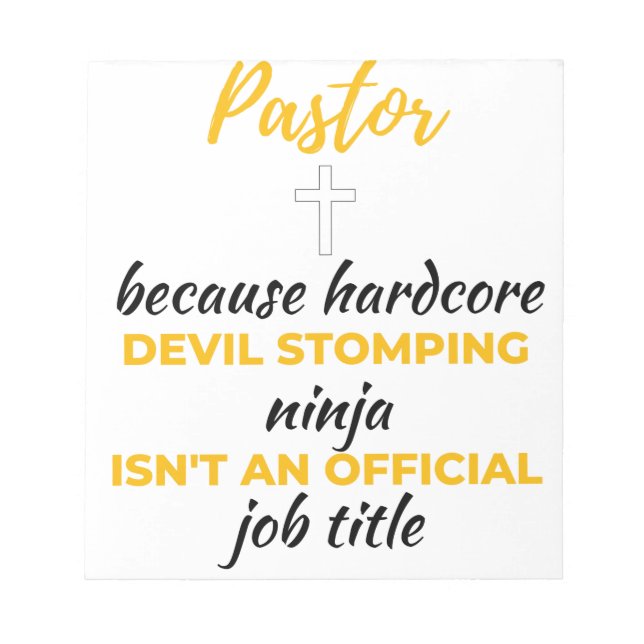 Bloc De Notas Pastor Because Hardcore Devil Stomping Ninja bl (Frente)