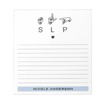 Patólogo de lenguaje de voz SLP personalizado ASL