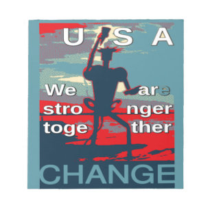 Bloc De Notas Patriotic USA Hope Graphic Art Print Design