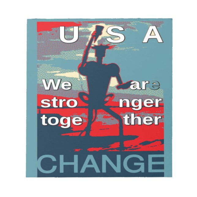 Bloc De Notas Patriotic USA Hope Graphic Art Print Design (Frente)