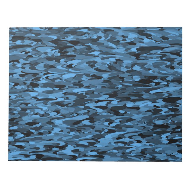 Bloc De Notas Patrón abstracto azul negro (Frente)