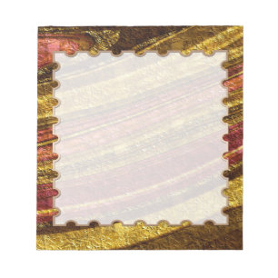 Bloc De Notas Patrón abstracto, marrón y amarillo, textura