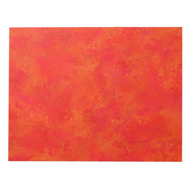 Bloc De Notas Patrón abstracto naranja rojo (Frente)