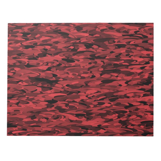 Bloc De Notas Patrón abstracto negro rojo (Frente)