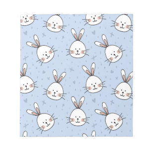Bloc De Notas Patrón Adorable de conejo conejo conejo conejo