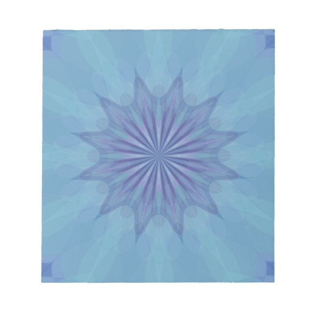 Bloc De Notas Patrón azul y turquesa 4 (Frente)