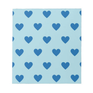 Bloc De Notas Patrón cardíaco simple de corte azul