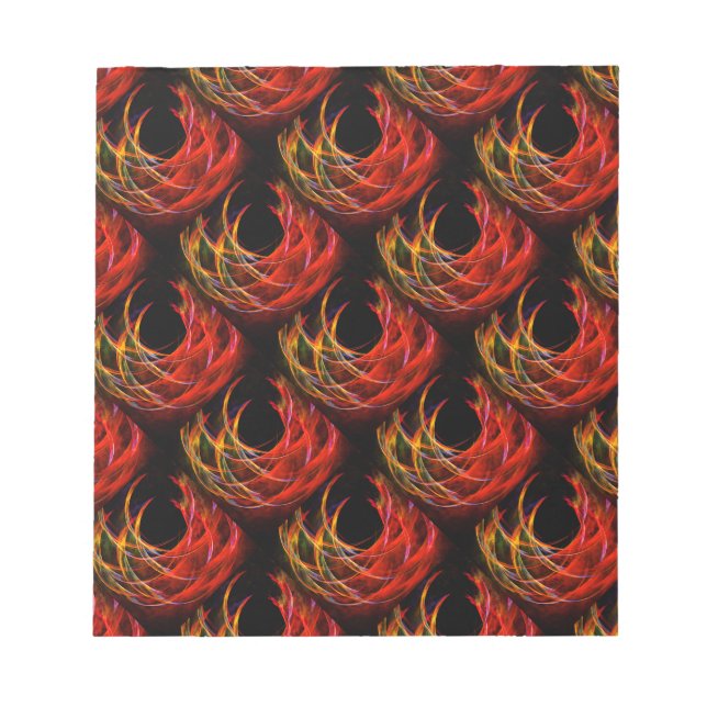 Bloc De Notas Patrón de Arte Abstracto Elegante Boho Moderno Lin (Frente)