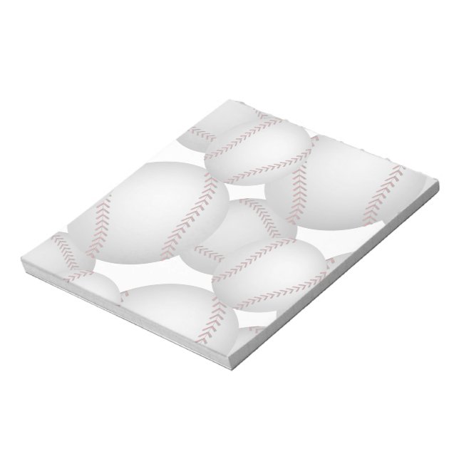 Bloc De Notas Patrón de Baseballs (Lado Izquierdo)