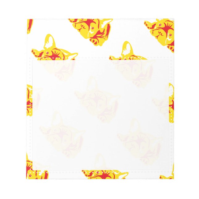 Bloc De Notas Patrón de bulldog (Frente)