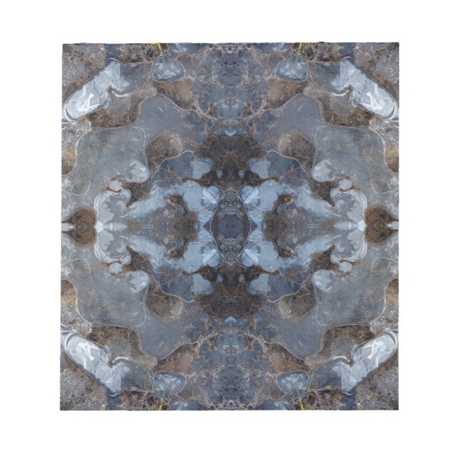 Bloc De Notas Patrón de caleidoscopio de hielo (Frente)