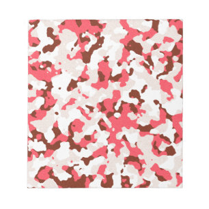 Bloc De Notas Patrón de camuflaje rojo