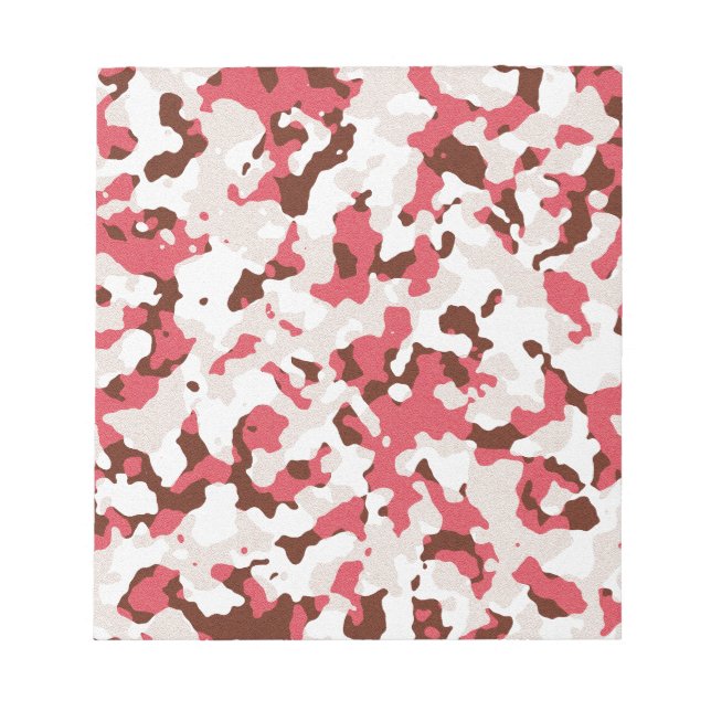 Bloc De Notas Patrón de camuflaje rojo (Frente)