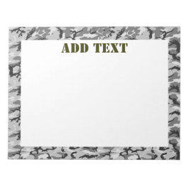 Bloc De Notas Patrón de camuflaje urbano - negro y gris