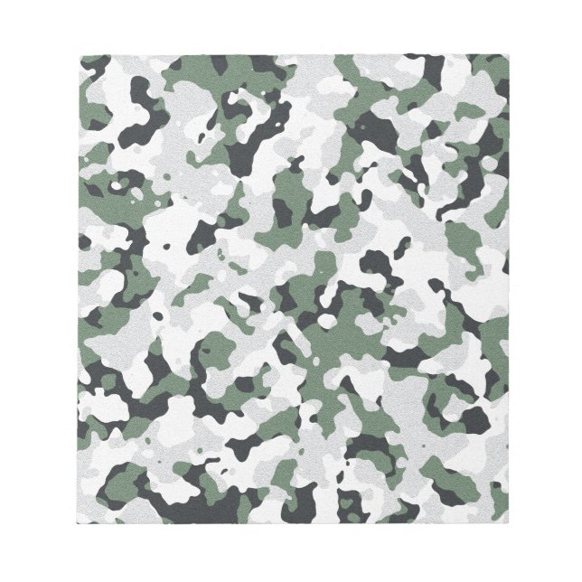 Bloc De Notas Patrón de camuflaje verde (Frente)