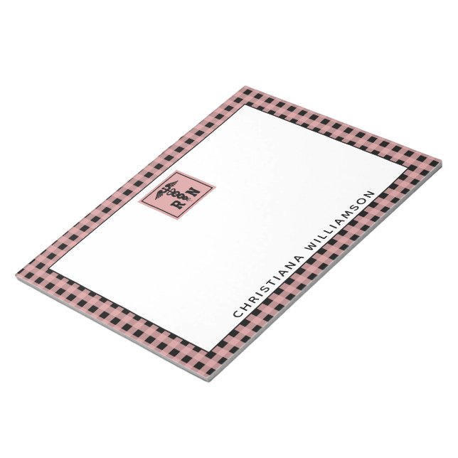 Bloc De Notas Patrón de colocación personalizado RN Enfermero re (Lado Derecho)