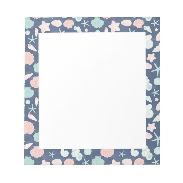 Bloc De Notas patrón de conchas marinas (Frente)