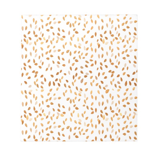 Bloc De Notas Patrón de confeti de hoja de oro (Frente)