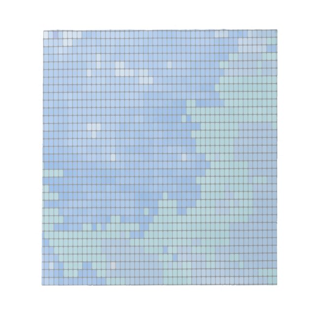 Bloc De Notas Patrón de cuadrado azul abstracto (Frente)