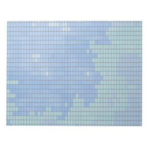 Bloc De Notas Patrón de cuadrado azul abstracto