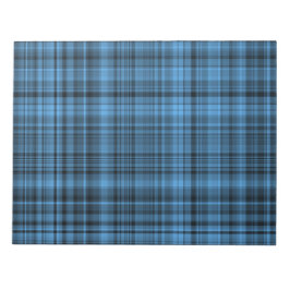 Bloc De Notas Patrón de cuadros escoceses azul negro