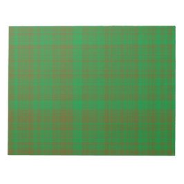 Bloc De Notas Patrón de cuadros escoceses verde marrón