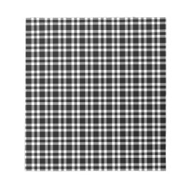 Bloc De Notas Patrón de cuadros negros y blancos