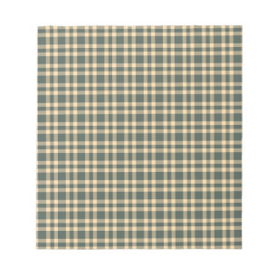Bloc De Notas Patrón de Cuadros Verde Amarillo
