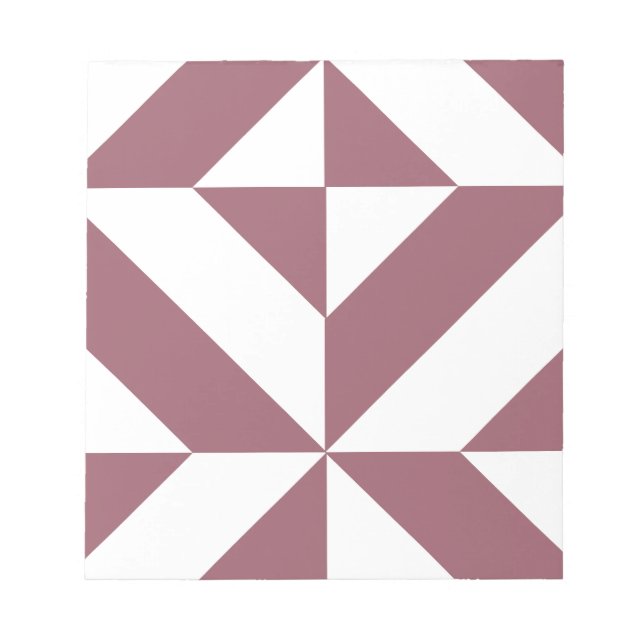 Bloc De Notas Patrón de cubo de deducción geométrica de plum (Frente)