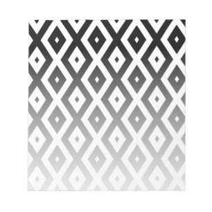 Bloc De Notas Patrón de diamantes en blanco y negro