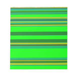 Bloc De Notas Patrón de diseño personalizado de franja verde col