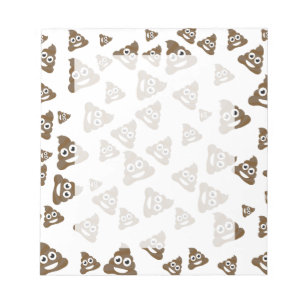 Bloc De Notas Patrón de Emoji divertida de poop