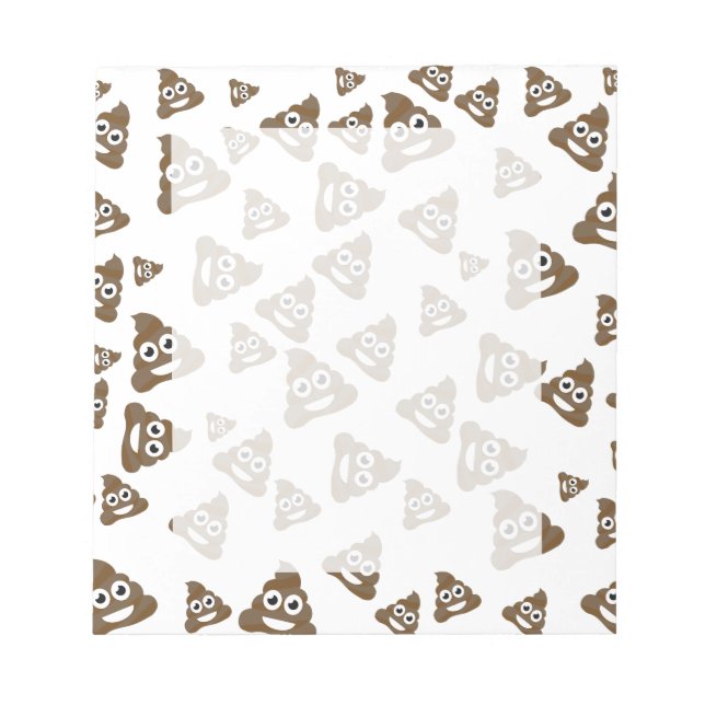 Bloc De Notas Patrón de Emoji divertida de poop (Frente)