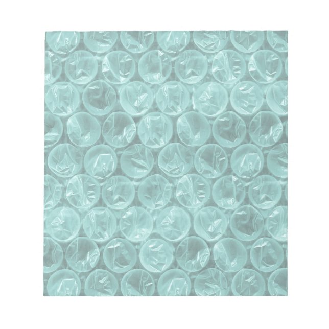 Bloc De Notas Patrón de envoltura de burbujas turquesa (Frente)