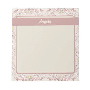 Bloc De Notas Patrón de Ephemera Beige de Magnolia Vintage