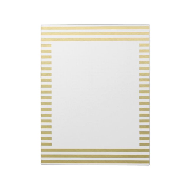 Bloc De Notas Patrón de franjas blancas de Relieve metalizado do (Lado Izquierdo)