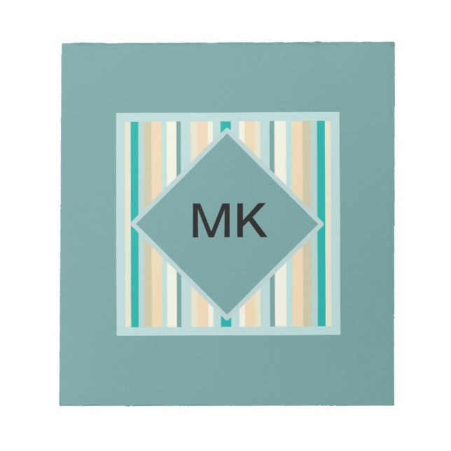 Bloc De Notas Patrón de franjas marítimas (Frente)