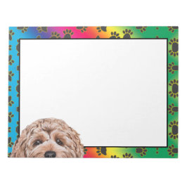 Bloc De Notas Patrón de garrapatas de perro de colores dordendoo