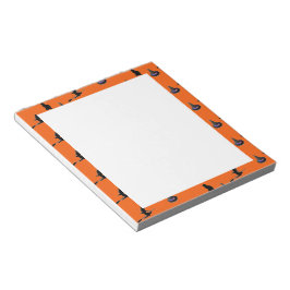 Bloc De Notas Patrón de Halloween en naranja